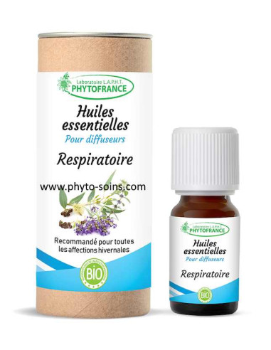 Mélange d'huiles essentielle BIO respiratoire pour diffuseur phytofrance phyto-soins