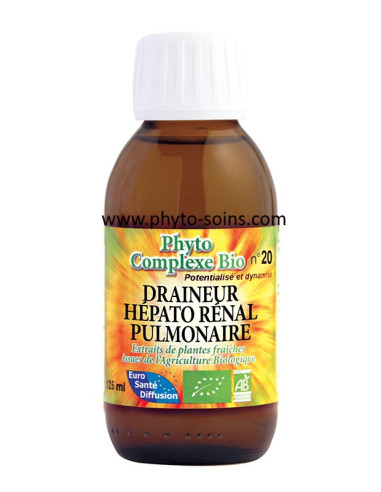 phyto-complexe draineur hépato-rénal pulmonaire BIO laboratoire phytofrance | phyto-soins