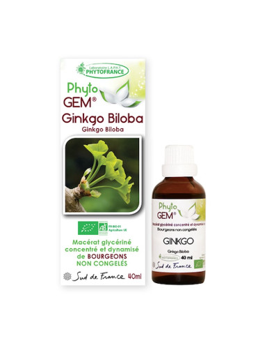 Macérat glycériné concentré de Ginkgo biloba BIO phytofrance par phyto-soins