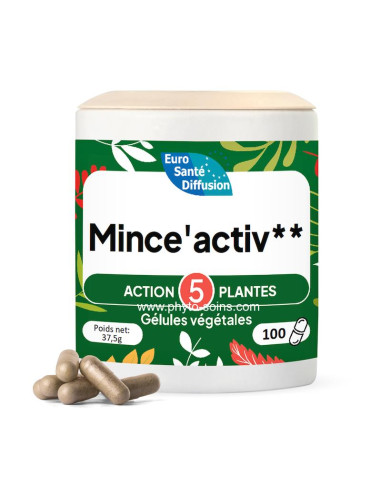 Gélules action 5 plantes mince'activ phytofrance par phyto-soins