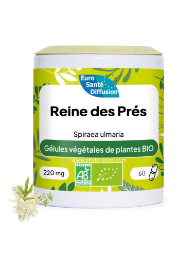 Boite de 60 ou 250 gélules de Reine des prés BIO (Spirea ulmaria) 220mg phytofrance par phyto-soins