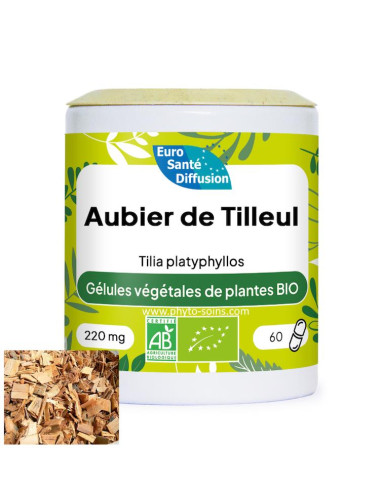 Boite de 60 gélules d'aubier de Tilleul (Tilia platyphyllos) 220mg phytofrance par phyto-soins