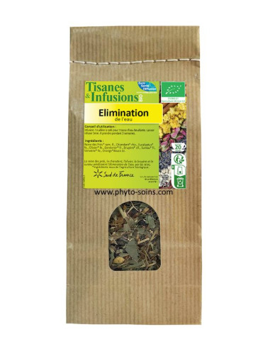 Tisane BIO Elimination Eau 100g (45 tasses) phytofrance par phyto-soins