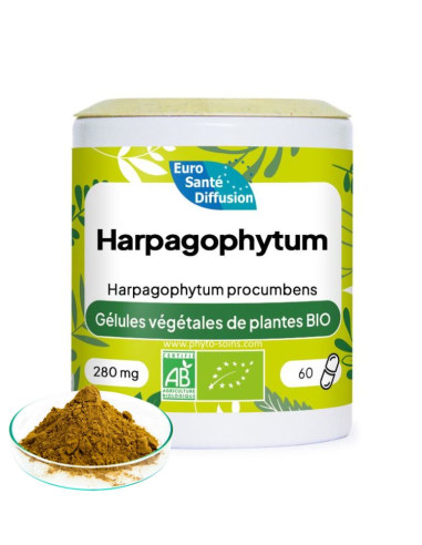 Boite de 60 ou 250 gélules de racine d'Harpagophytum BIO 280mg