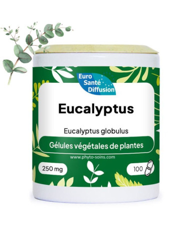 Boite de 100 ou 250 gélules d'Eucalyptus (eucalyptus globulus) 250mg phytofrance par phyto-soins