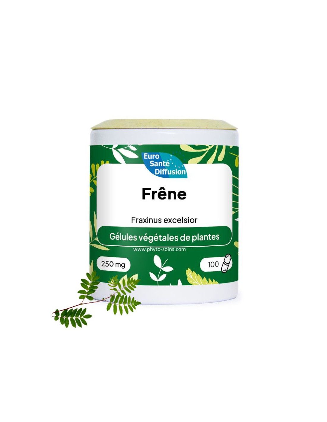 Boite de 100 ou 250 gélules de Frêne élevé (Fraxinus excelsior) 250mg