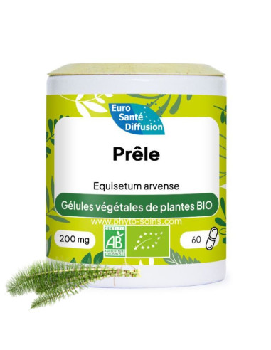 Boite de 60 ou 250 gélules de Prêle (Equisetum arvense) BIO 200mg phytofrance par phyto-soins