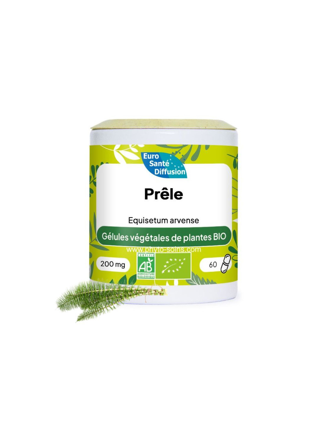 Boite de 60 ou 250 gélules de Prêle (Equisetum arvense) BIO 200mg