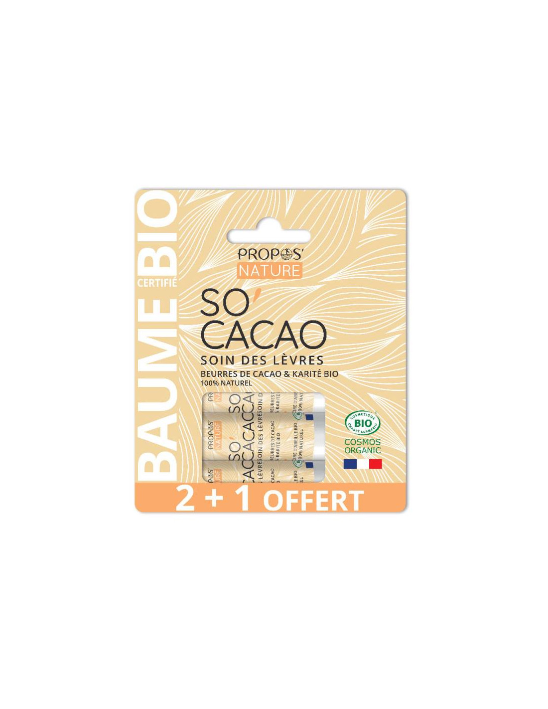 Baume à lèvres So'Cacao certifié BIO